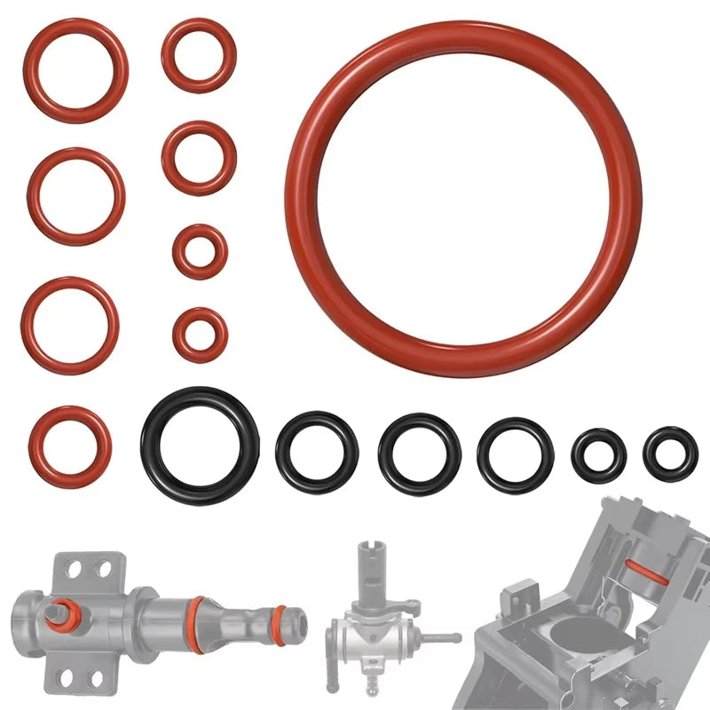 15pcs Seal Kit Silicone Gasket O-Ring For Saeco Gaggia Spidem Coffee Machine Brewing Group Spout Connector Kitchen Accessories