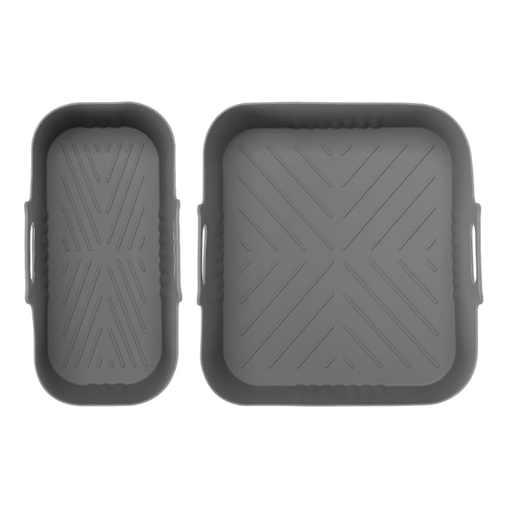 2Pcs Silicone Air Fryer Liners for Philips Dual Basket 3000 6L/3L Series NA350/00 Reusable Mold for Philips Airfryer 5000 Series