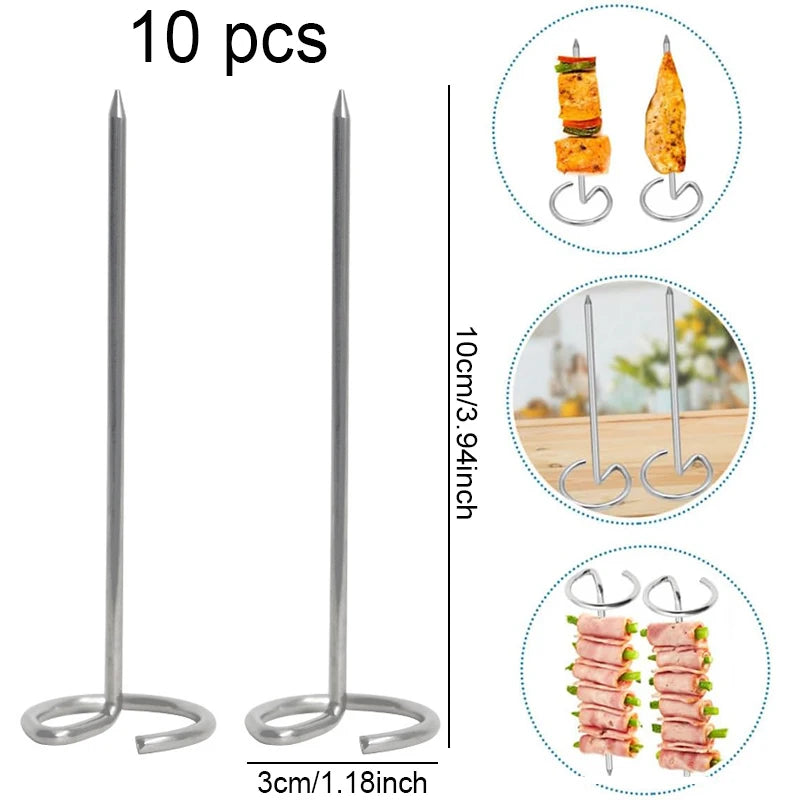 Air Fryer Accessories Metal Oven Air Fryer Racks For Baking Stackable Grill Skewer Rack Fit All Airfryer 4.2Qt - 5.8Qt