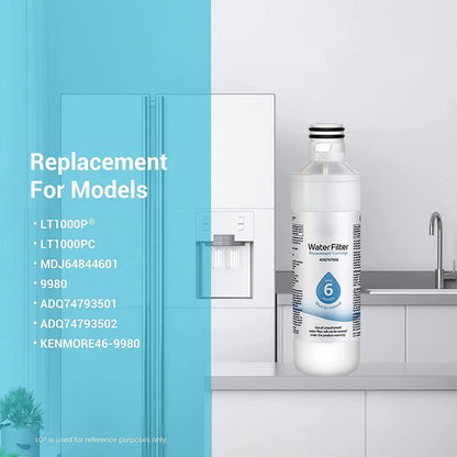 Replacement Refrigerator Water Filter — 9980 / LTLG1OOOPC / LMXS28626S / ADQ74793501 Reference