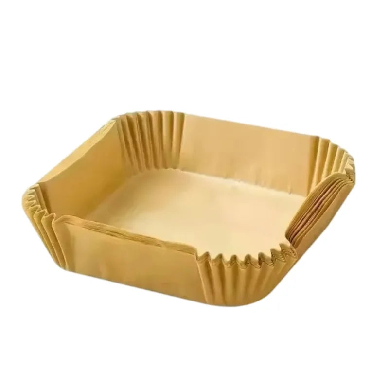 Square Air Fryer Paper Liners Disposable Non-Stick Parchment Paper, Thick Oil-proof Baking Paper for Air Fryer Oven Kitchen