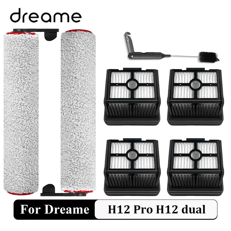 Dreame H12 Pro / H12Plus / H12 Dual Soft Brush Spare Parts Wet Dry Vacuum Cleaner Roller Hepa Filter Accessories