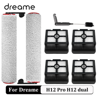 Dreame H12 Pro / H12Plus / H12 Dual Soft Brush Spare Parts Wet Dry Vacuum Cleaner Roller Hepa Filter Accessories