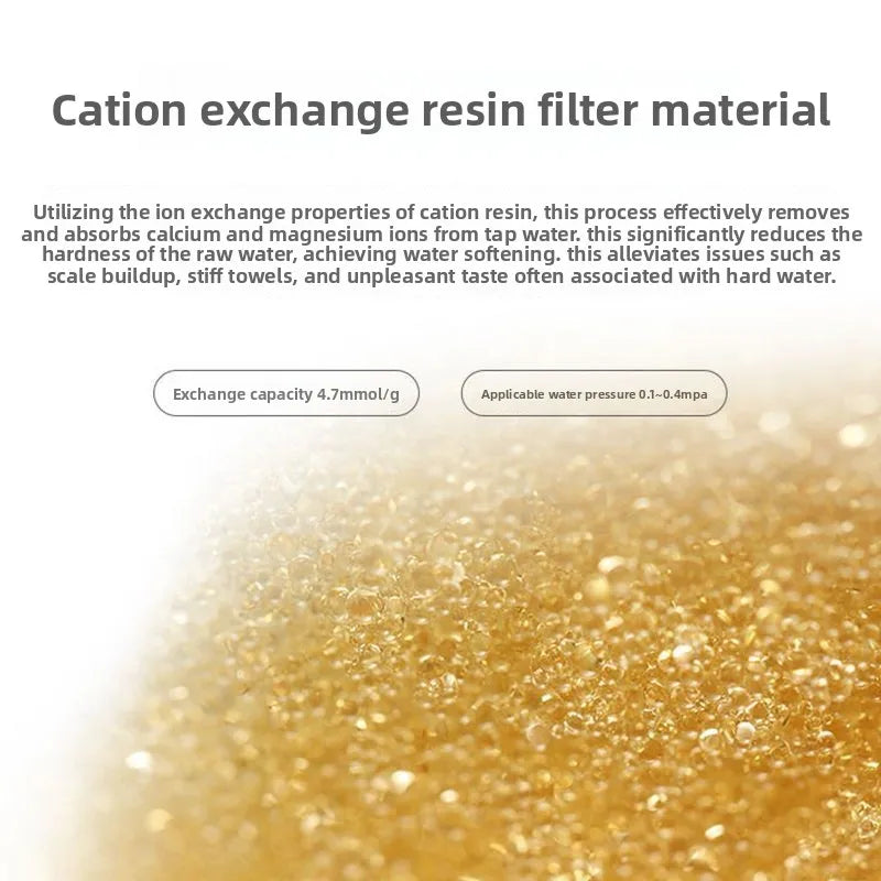 10" x 2.5" Water Softener Filter Cartridge, Ion Exchange Resin for Home RO System, Hard Water Scale Remover