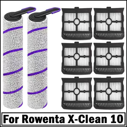 For Rowenta X-Clean 10 Vacuum Mop Accessories Roller Brush Hepa Filter Replacement Parts
