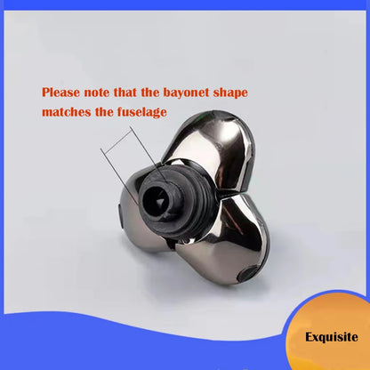 Replacement Men Electric Shaver Heads 3 Cutter Spare Beard Razor Blades 4D Floating Extra Head Stainless Steel