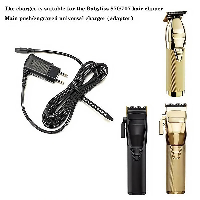 4.5V Charger Compatible with BaByliss PRO FX820 FX788 FX787 FX870 Cordless Trimmer Power Cord AC Adapter Compatible with BaBylissPRO Clipper