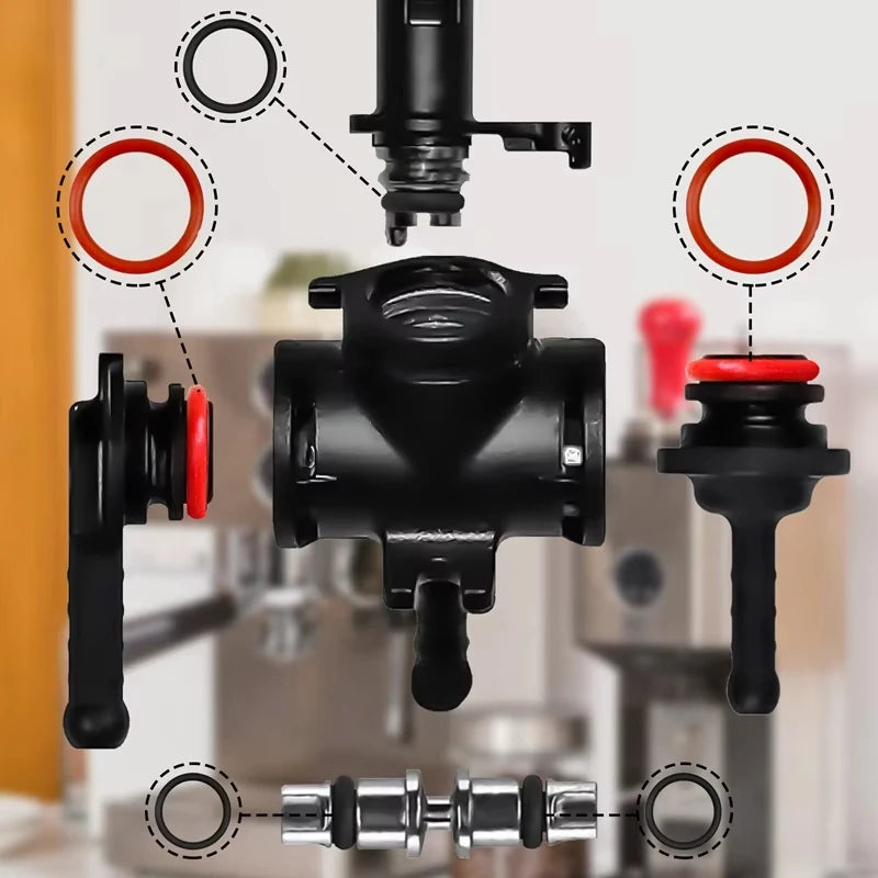 15pcs Seal Kit Silicone Gasket O-Ring For Saeco Gaggia Spidem Coffee Machine Brewing Group Spout Connector Kitchen Accessories