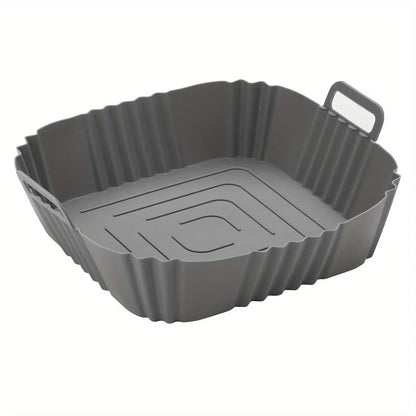 1pc of 16cm silicone air fryer oven baking plate pizza fried chicken silicone basket reusable air fryer liner accessory