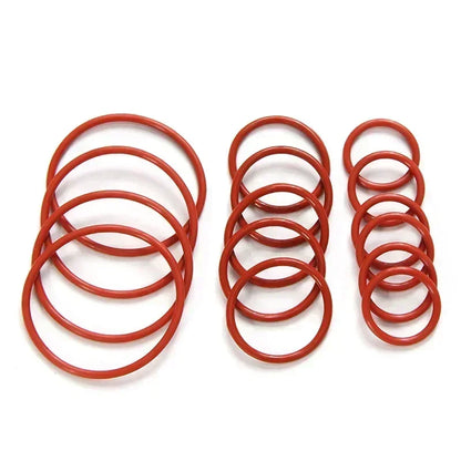 50pcs Red VMQ O Ring CS 1/2/3/4mm Sealing Washers Cooker Seal Gel Gaskets Insulated Rubber Silicon O-Rings