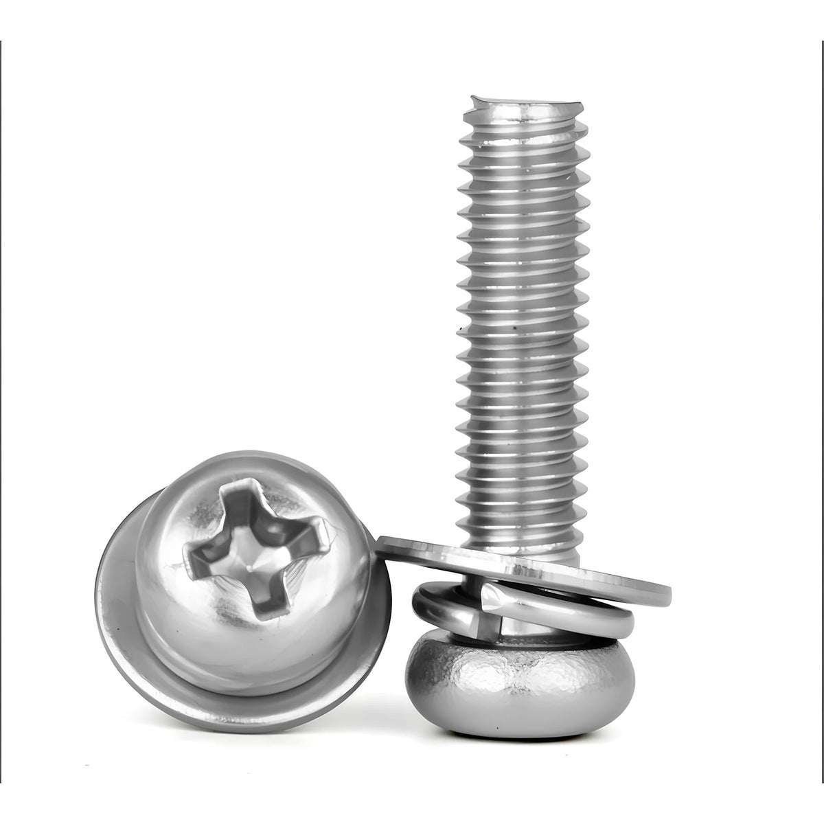 M2 M2.5 M3 M4 M5 M6M8 316 Stainless Steel Cross Round Head Three Combination Screws Optional Corrosion-Resistant Hardware Screws