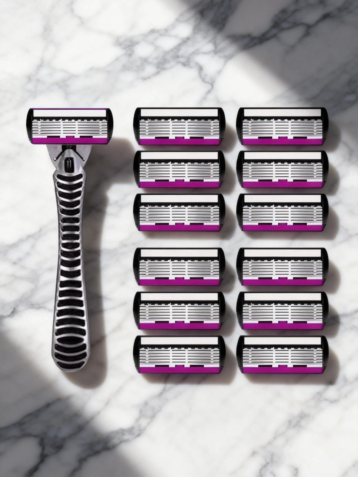 Six-Layer Razor Replacement Cartridges — Colour Options