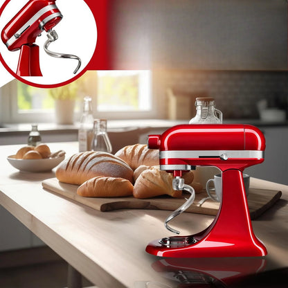 Stainless Steel Spiral Dough Hook For KitchenAid 4 5 5Qt Stand Mixer Kneading Attachment Accessories