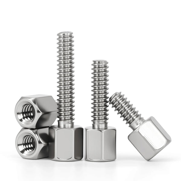Male to Female Nickel Plate Brass Motherboard Hex Standoff Inch Thread Rack Board Stud Spacing Screws Bolt Column Spacer 4-40UNC
