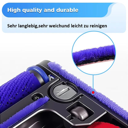For Dyson V6 V7 V8 V10 V11 Vacuum Accessories Washable Household Floor Brush Roller Blue Hose Soft Velvet Strips