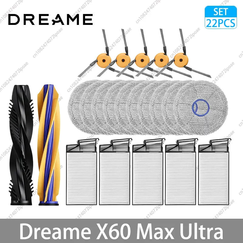 Dreame X60 Max Ultra Accessories Main Side Brush HEPA Filter Mop Cloths Dust Bag Vacuum Cleaner Replacement Spare Parts