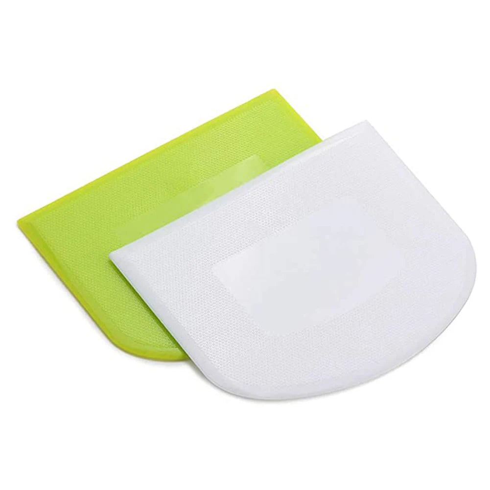 2PCS Plastic Dough Scraper Bowl Scraper Bench Scraper Flexible Dough Cutter Multipurpose Food Scrappers Dropshipping