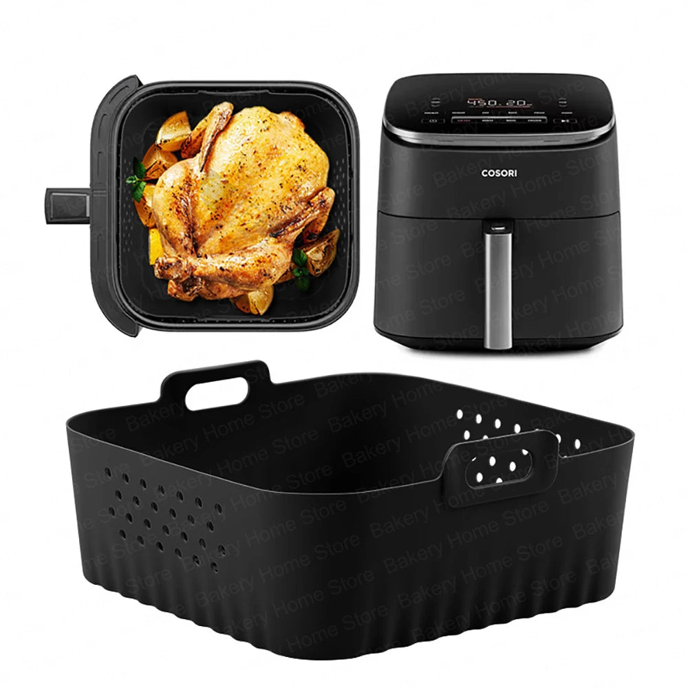8.86IN/20CM Air Fryer Silicone Liners for Ninja AF140/AF14/ AF180/AF181 Non-Stick Airfryer Baking Tray for Philips HD9270 Basket