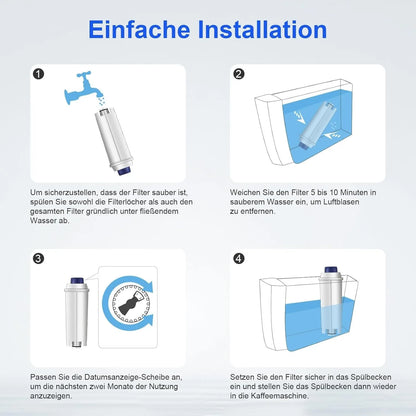 Water Filter Replacement for Delonghi Coffee Machines- Compatible with Delonghi Magnifica S, Dinamica, Eletta Exploer,DLSC002