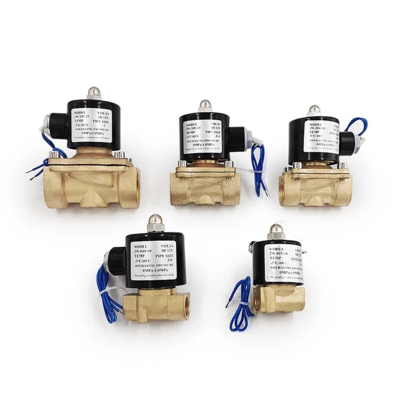 For Water Oil Air 12V/24V/220V/110V 1/4" 3/8" 1/2" 3/4" 1" Electric Solenoid Valve DN8 DN10 DN15 DN20 DN25 N/C Pneumatic Valve