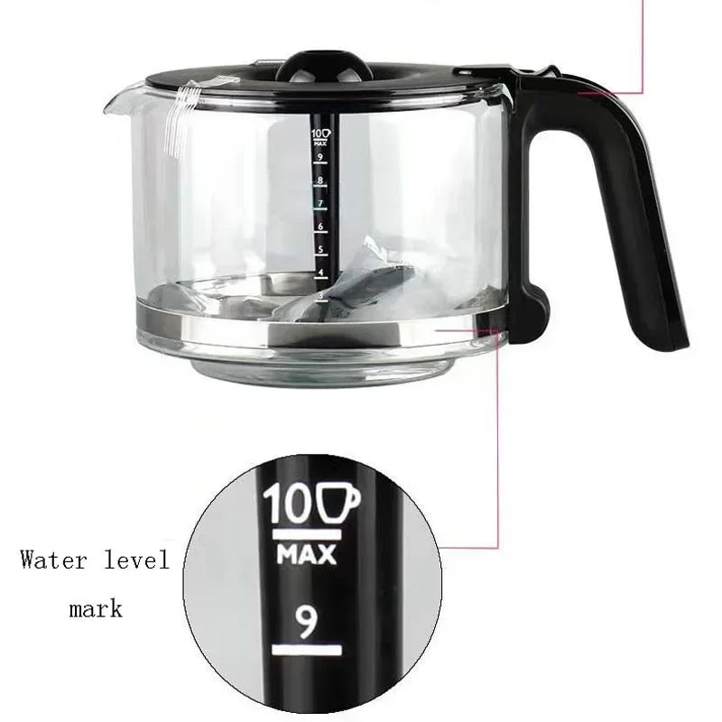 Compatible with Philips HD7761 HD7762 HD7765 HD7766 HD7767 HD7768 HD7769 Coffee Machine Glass Pot Filter Funnel Parts