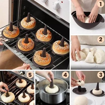 4/6pcs Cake Moulds Bread Donut Tool Donut Mold for Baking Donut Silicone Mold Pastry Molds for Bagel and Doughnut Cake Pans
