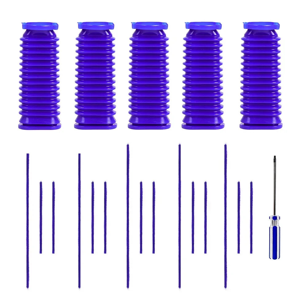 For Dyson V6 V7 V8 V10 V11 Vacuum Accessories Washable Household Floor Brush Roller Blue Hose Soft Velvet Strips