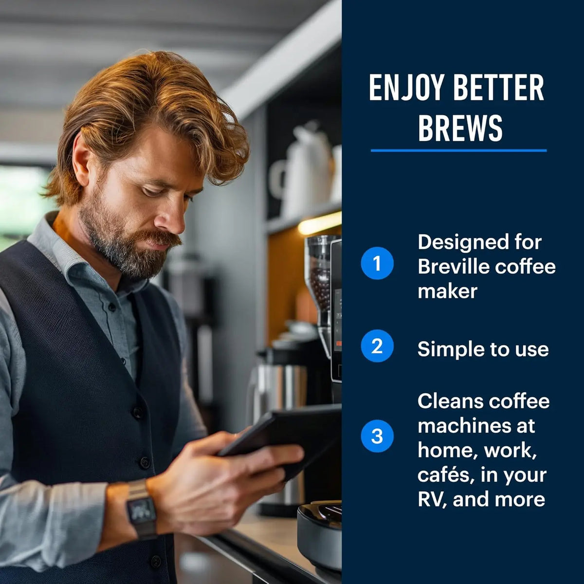 Cleaning Tablets Compatible with Breville Espresso Machines — 10 / 50 Pack
