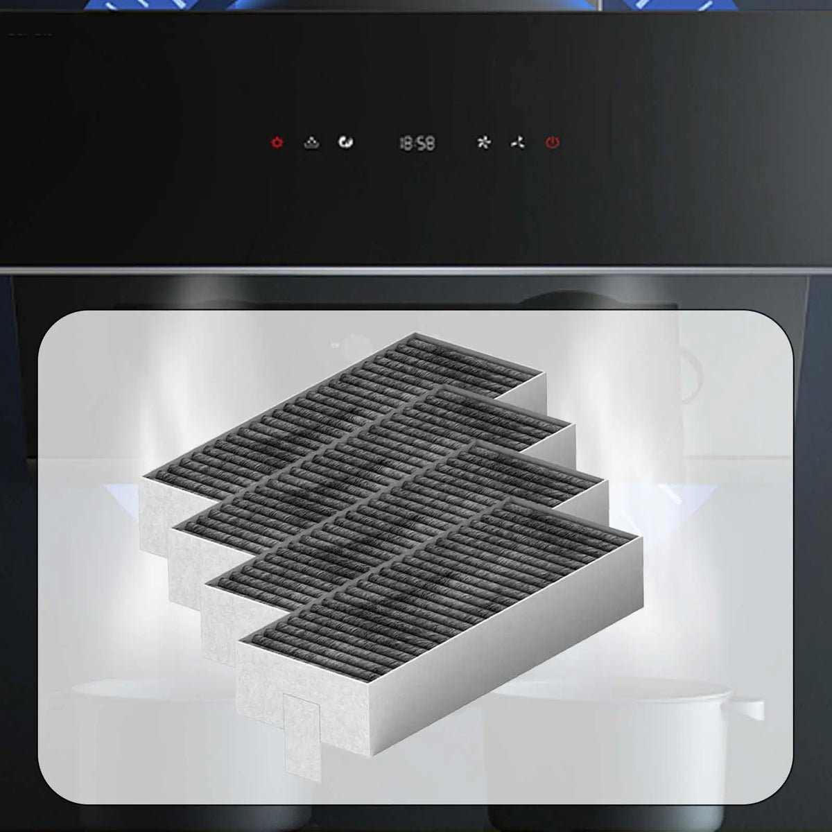 Range Hood Grease Filter Replacement Mesh for HZ9VRCR0 HEZ9VRUD0 17004796 Kitchen Oil Vent Exhaust
