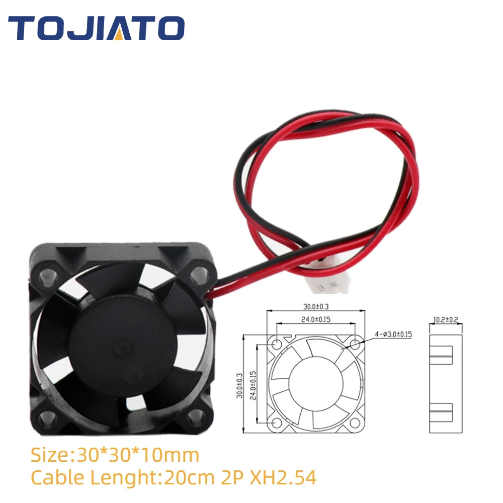 DC Brushless Cooling Fan 2510/3010/4010/5010/5015/6015mm 12V/24V 2Pin Dupont Wire Centrifugal Turbo Blower for 3D Printer Parts