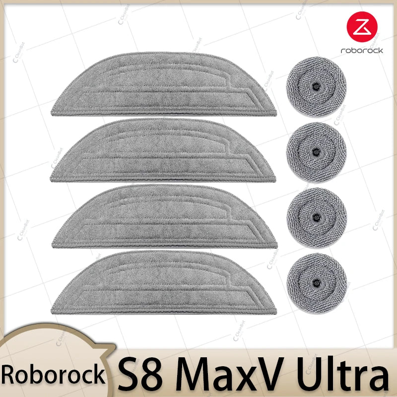 Compatible with Roborock S8 MaxV Ultra Robot Vacuum Parts Main Roller Side Brush Hepa Filter Mop Pad Cloth Dust Bag Accessories
