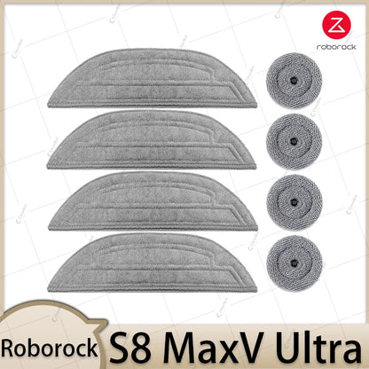 Compatible with Roborock S8 MaxV Ultra Robot Vacuum Parts Main Roller Side Brush Hepa Filter Mop Pad Cloth Dust Bag Accessories