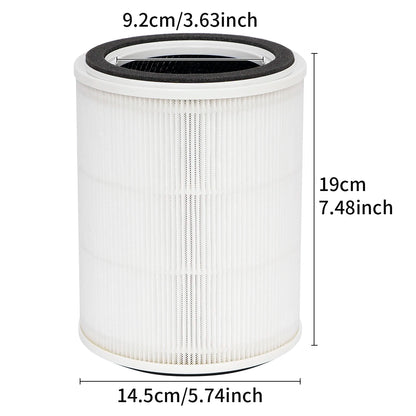 TPAP001 Replacement Filter,Used for TOPPIN TPAP001 Air Purifier Comfy Air C2, 3-in-1 Grade Filter Set,Part # TPFF001
