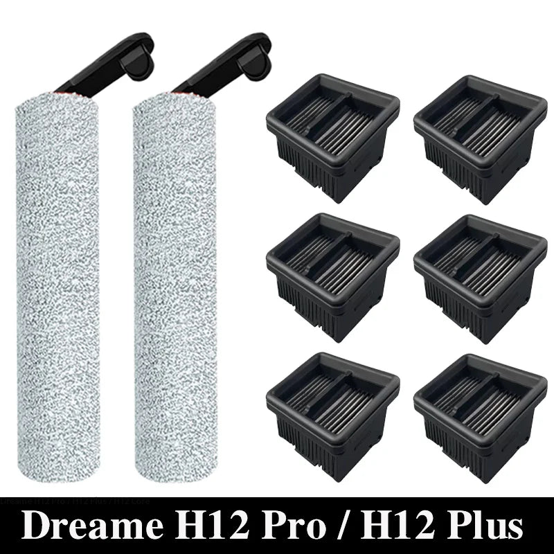 Dreame H12 Pro / H12 Plus Soft Brush Spare Parts Wet Dry Vacuum Cleaner Roller Filter Accessories