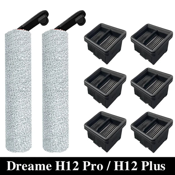 Dreame H12 Pro / H12 Plus Soft Brush Spare Parts Wet Dry Vacuum Cleaner Roller Filter Accessories