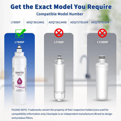 Replacement Refrigerator Water Filter — LTLG8OOP / LT800P / ADQ73613408 / ADQ75795104 Reference