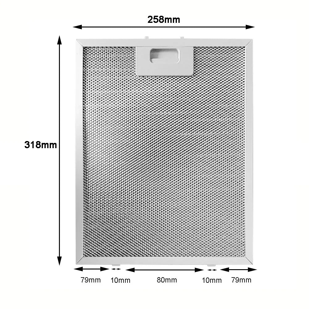 2PCS Cooker Hood Filter Mesh Range Hoods Vent Filters 318 X 258mm Extractor Fan Cooker Hood Filters Metal Mesh Extractor Filters