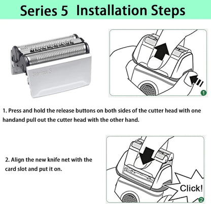 52B / 52S Replacement Shaver Heads Compatible with Braun Series 5