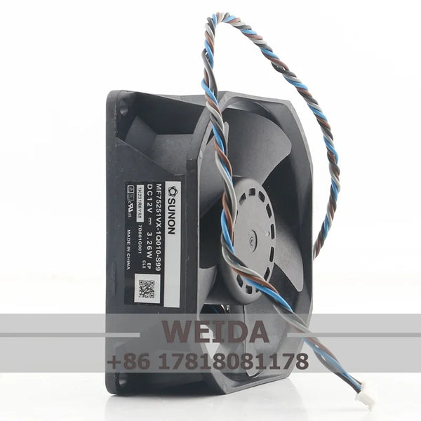SUNON MF75251VX-1Q010-S99 DC12V 3.26W 7525 75X75X25MM Temperature-Controlled Projector Fan