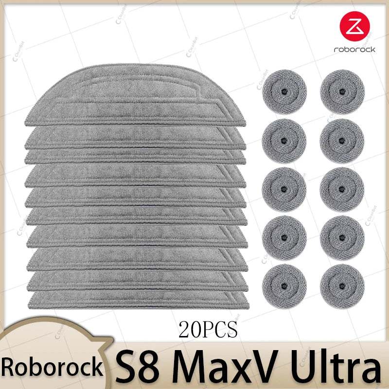 Compatible with Roborock S8 MaxV Ultra Robot Vacuum Parts Main Roller Side Brush Hepa Filter Mop Pad Cloth Dust Bag Accessories
