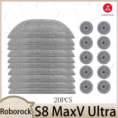 Compatible with Roborock S8 MaxV Ultra Robot Vacuum Parts Main Roller Side Brush Hepa Filter Mop Pad Cloth Dust Bag Accessories