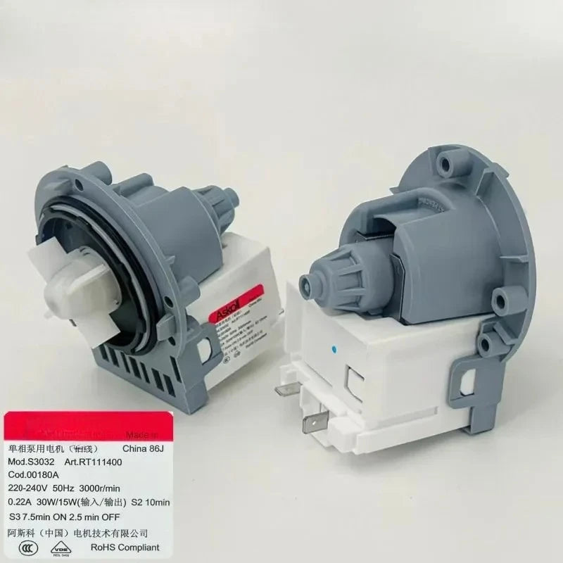 For Askoll 00180A 30008D Compatible with Samsung LG Drum Washing Machine Drain Pump