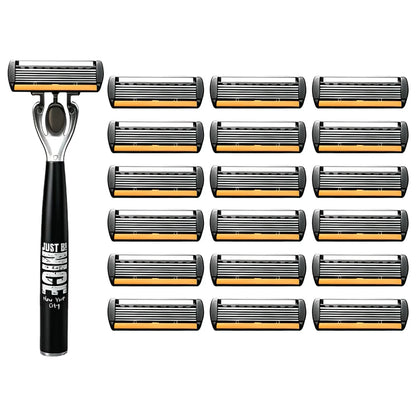 Manual Razor Set with Six-Layer Blades