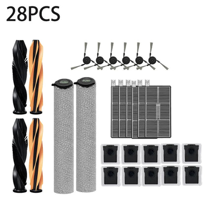 For MOVA Z60 Ultra/Pro Roller Complete Replacement Accessories Parts Main Side Brush Filter HEPA Roller Mop Cloth Bag.