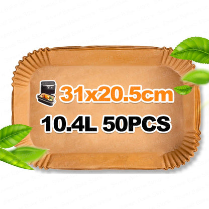Air Fryer Disposable Liners 10.4L Dual Zone 5.2L Baking Paper for Ninja Foodi Flex AF500EU/AF500EUCP, Cosori 10L