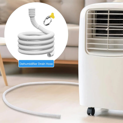 AC Drain Hose 16/25mm Inner Diameter Flexible Pipe Connector Clamp Dehumidifier Washing Machine Water Drainage