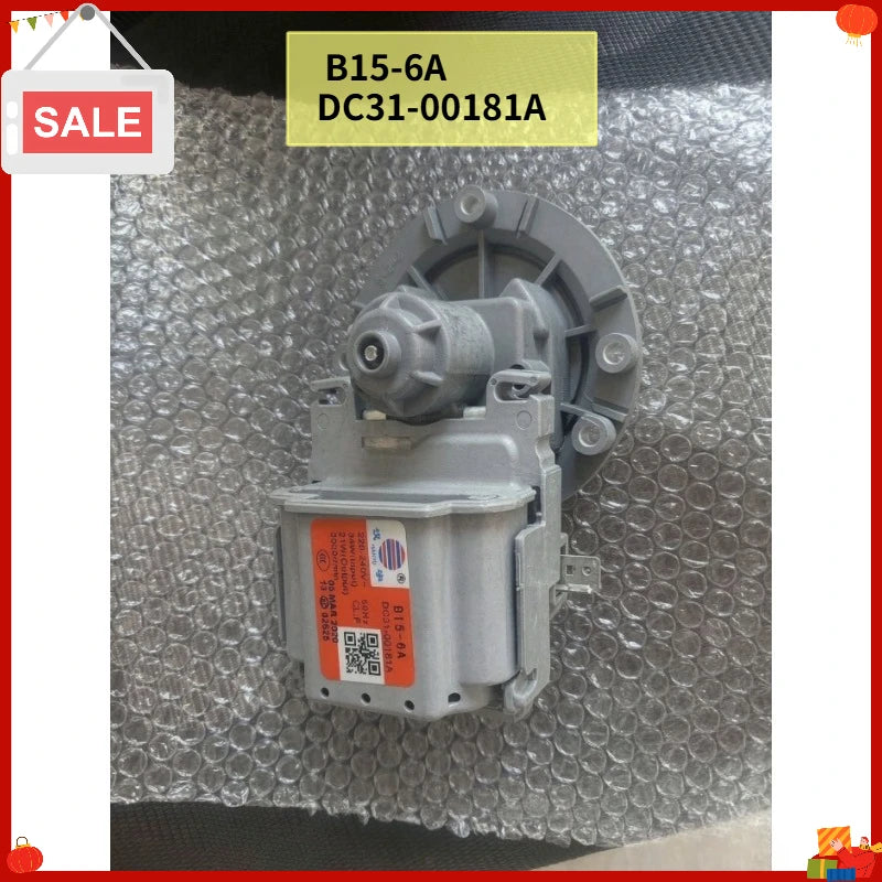 B15‑6A DC31‑00181A Drain Pump Motor, Washing Machine Repair Accessory Compatible with Samsung