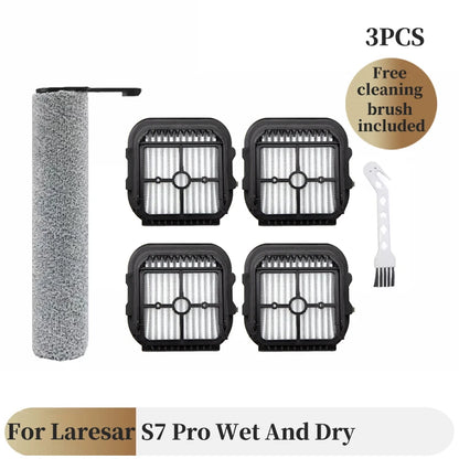 For Laresar S7 Pro Wet And Dry Vacuum Cleaner Replacement Main Roller Brush And Filter Set Household Merchandises Cleaning Parts