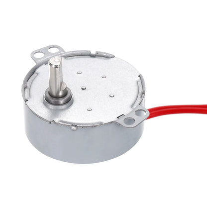 AC 12V 24V 50-60Hz Permanent Magnet Synchronous Motor 0.9RPM-70RPM CW 4W D Shaft AC Electric Motor for Microwave Oven Parts Fan