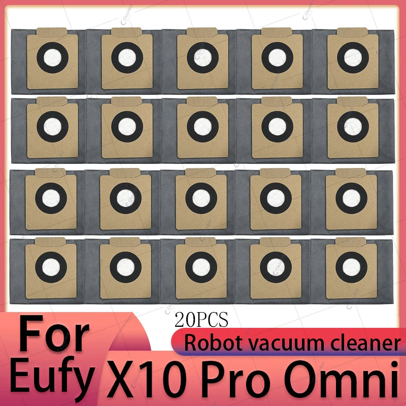 Accessories Compatible with Eufy X10 Pro Omni Robot Vacuum Dust Bag Hepa Filter Roller Side Brush Mop Cloth